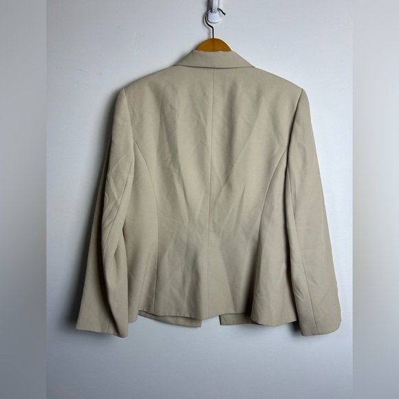 VTG Y2K Adrianna Papel Occasion 14 Blazer Beaded Sequins Tan one Button Preppy - Picture 2 of 16